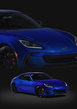 Blue Subaru BRZ Sports Car