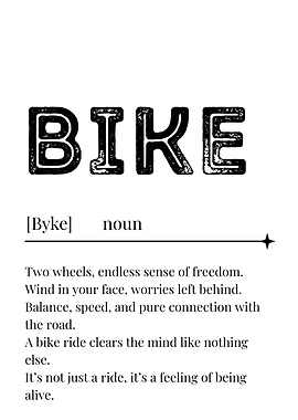 Bike Definition Poster