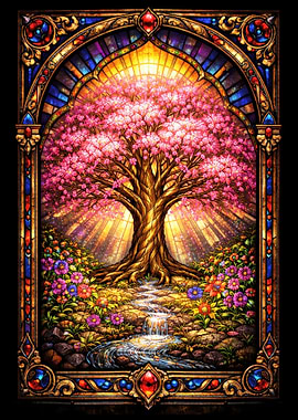 Stained Glass Tree of Life