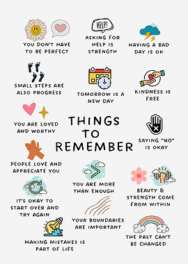 Things to Remember Motivational Poster