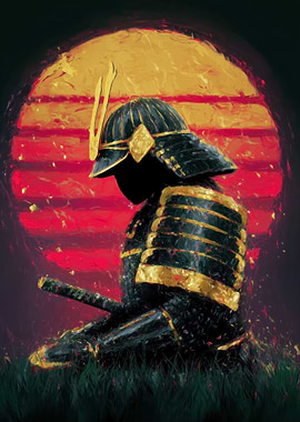 Samurai Warrior at Sunset
