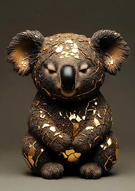 Kintsugi Koala Sculpture