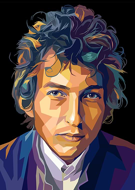 Bob Dylan Pop Art Portrait