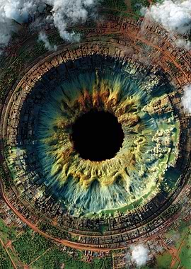 Surreal Eye Cityscape