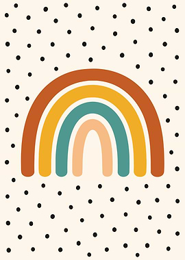 Boho Rainbow with Polka Dots
