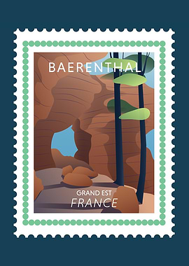 Baerenthal, France Stamp