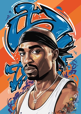 Tupac Shakur Graffiti Art