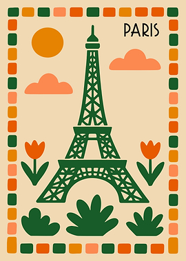 Eiffel Tower Paris Travel Art