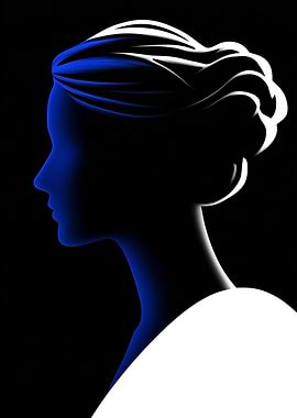 Silhouette of a Woman's Profile II
