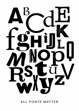 Alphabet Typography Poster