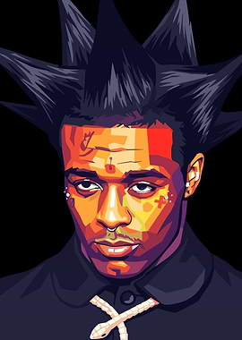 Pop Art Portrait of Rapper Lil Uzi Vert
