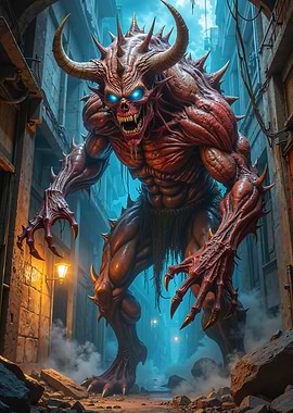 Demonic Monster in Alley