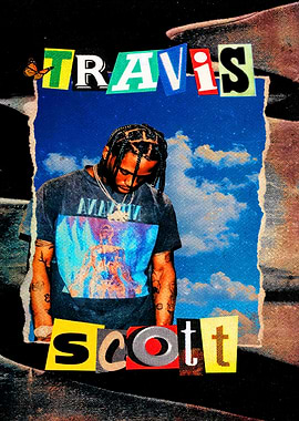 Travis Scott Collage Poster