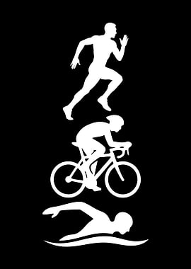 Triathlete Swim Bike Run