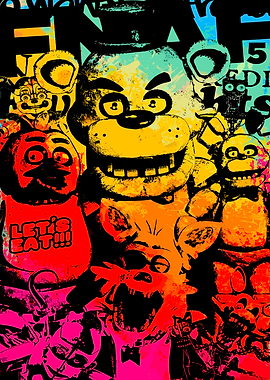 Five Nights at Freddy's Characters Collage