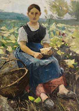 Peasant Woman with Basket