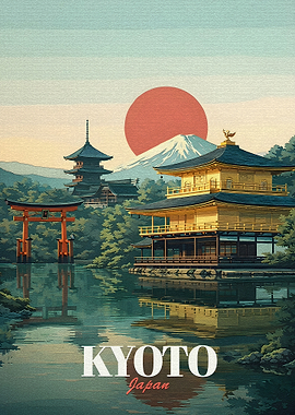 Kyoto Japan Travel Poster