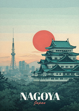 Nagoya Castle and Cityscape