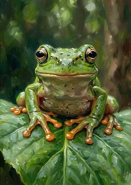 Realistic Frog Painting