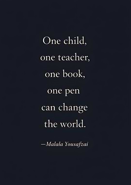 Malala Yousafzai Quote on Education