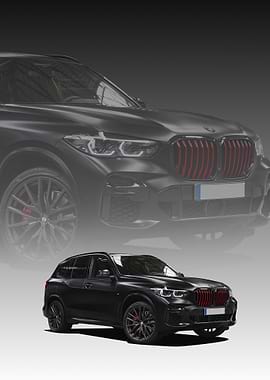 Black BMW X6 with Red Grille