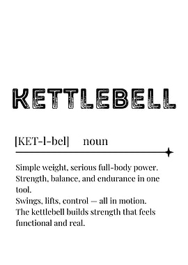 Kettlebell Definition Poster