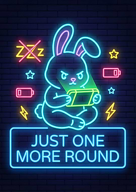 Neon Bunny Gamer