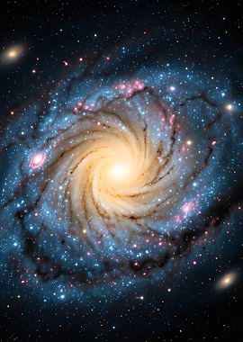 Vibrant Spiral Galaxy in Deep Space