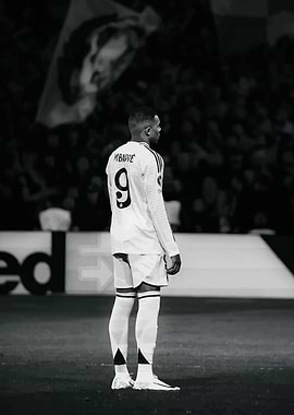 Soccer Player Mbappé with Number 9