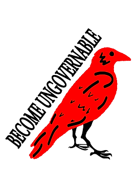 Red Bird with 'Become Ungovernable' Text
