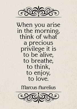 Marcus Aurelius Morning Gratitude