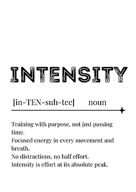 Definition of Intensity