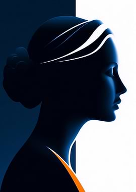 Silhouette of a Woman's Profile I