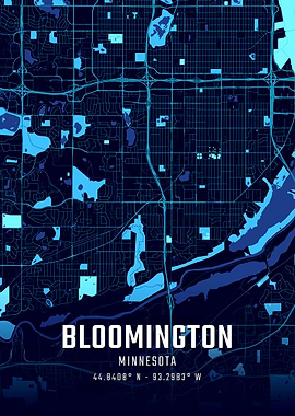 Bloomington Minnesota Midnight City Map