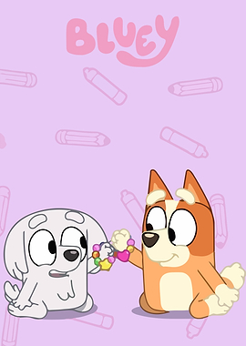 Bluey and Bingo with Friendship Bracelet