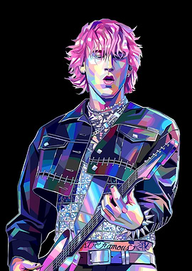 Machine Gun Kelly Pop Art Portrait