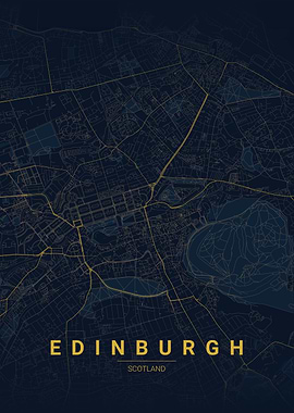 Edinburgh Scotland Map Poster