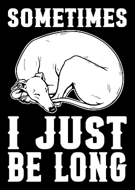 Funny Greyhound Dog Sleeping Text Art