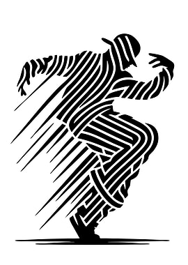 Dynamic Dancer with Zebra Stripes
