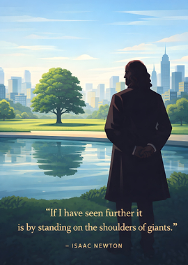 Isaac Newton quote in a park