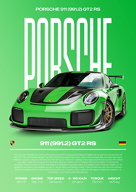 Porsche 911 GT2 RS Car Poster