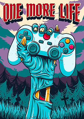 Zombie Hand Holding Video Game Controller