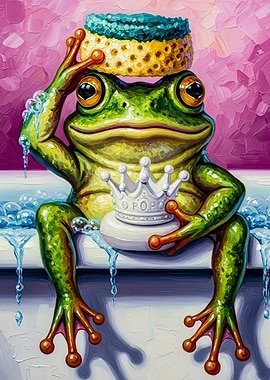 Frog King in a Bathtub