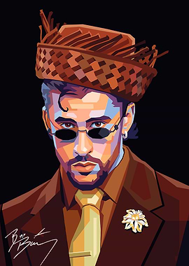 Bad Bunny Pop Art Portrait