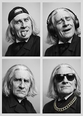 Man in Four Different Styles