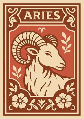 Aries Zodiac Ram Illustration