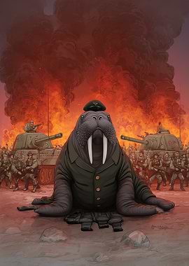 Walrus Commander in War Scene