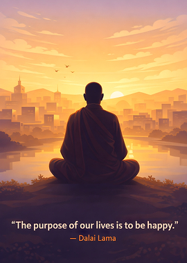 Dalai Lama quote on happiness