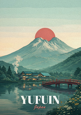 Yufuin Japan Landscape Poster