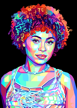 Colorful Portrait of Ice Spice
